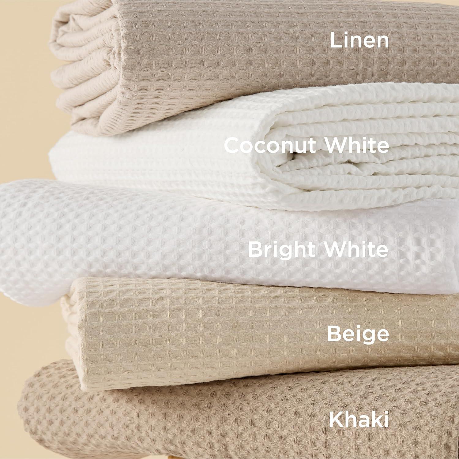 Bedsure Bedsure Cotton Duvet Cover Set - 100% Cotton Waffle Weave Coconut Duvet Cover