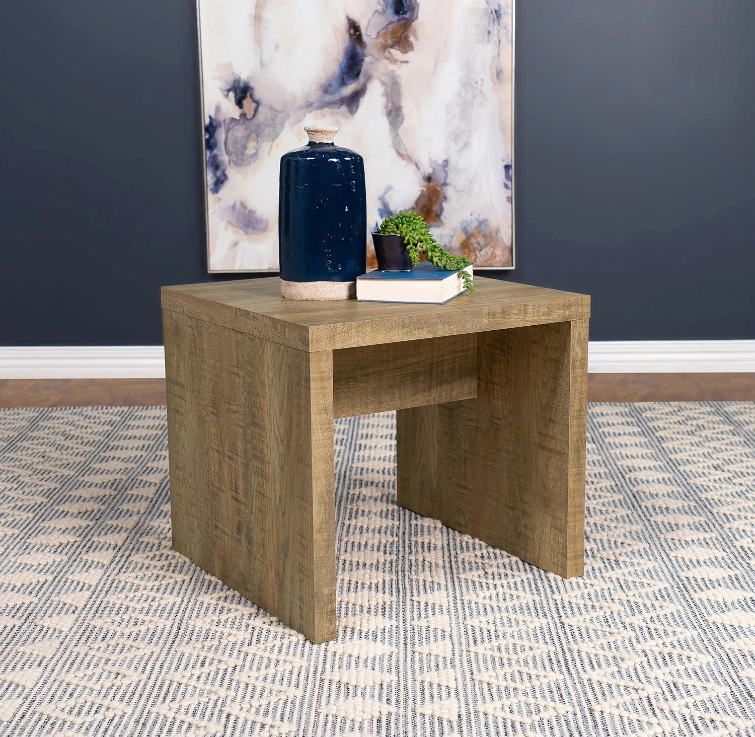 Coaster Lynette Farmhouse Square Wood End Table Mango