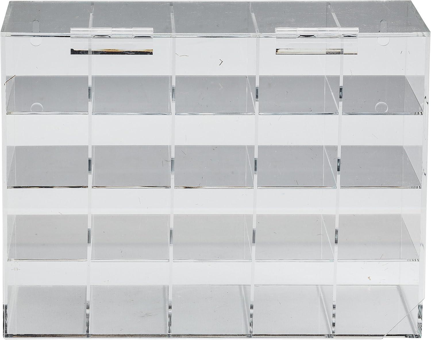 Clear Acrylic 20-Slot Safety Glasses Holder Dispenser