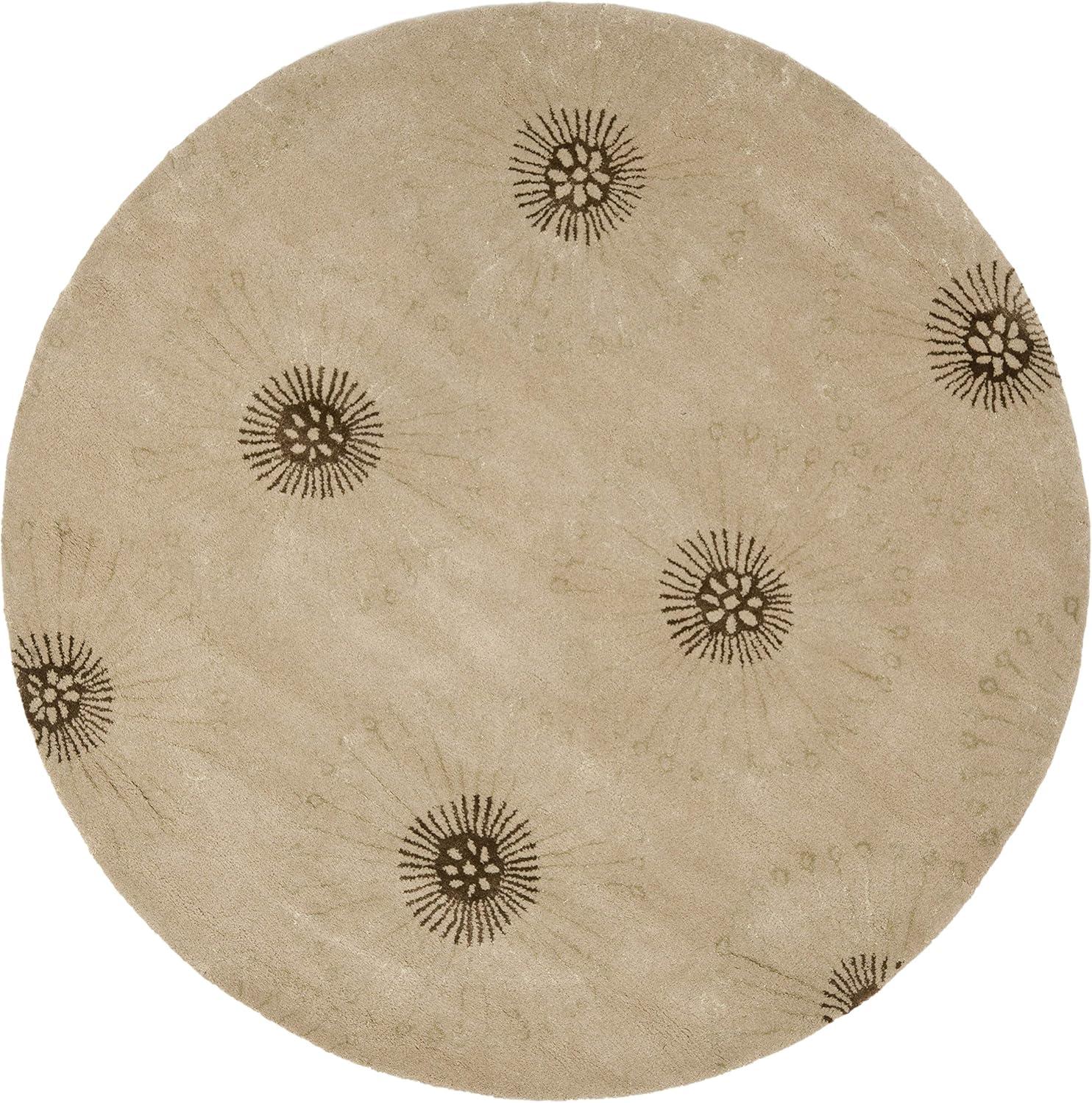 Soho SOH821 Hand Tufted Area Rug - Beige/Brown - 6' Round - Safavieh.
