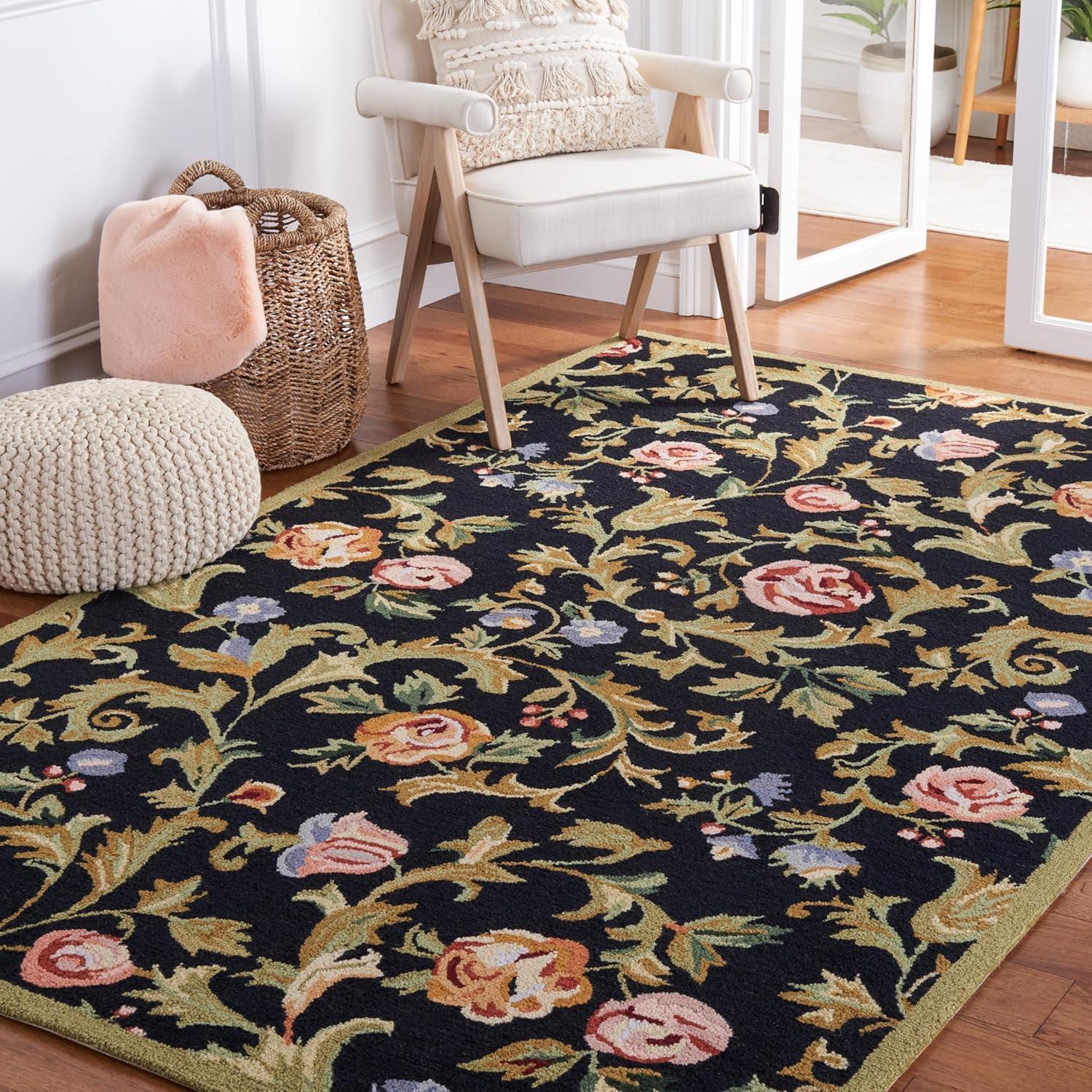 Chelsea HK310 Handmade Area Rug - 3'9"x5'9" - Black - Safavieh