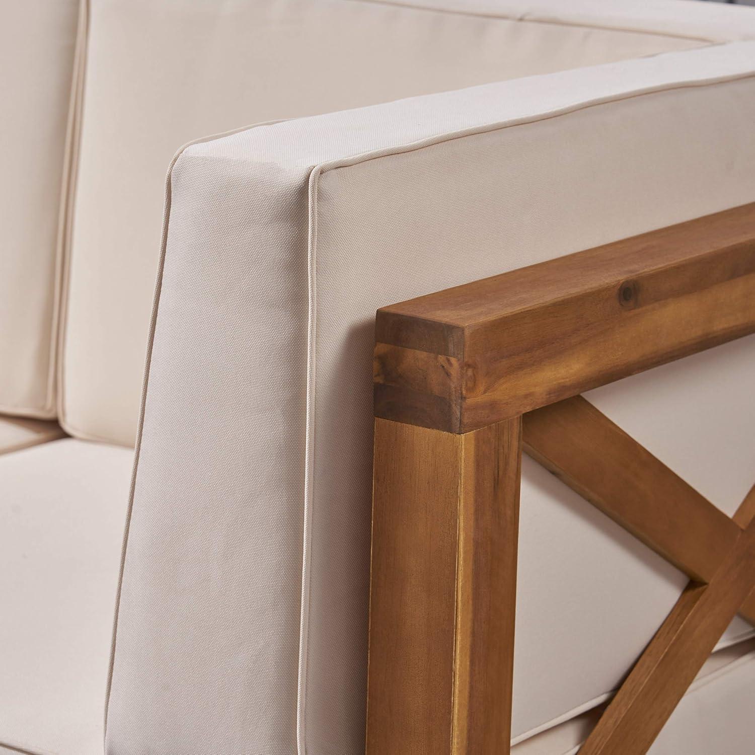 Highland Dunes 30.3'' Acacia Outdoor Patio Sofa