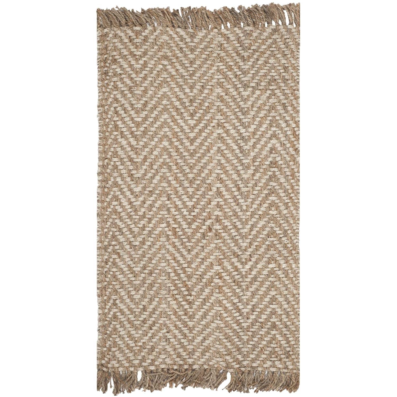 Natural Fiber NF458 Hand Woven Indoor Accent Rug - Bleach/Natural - 3'x5' - Safavieh.