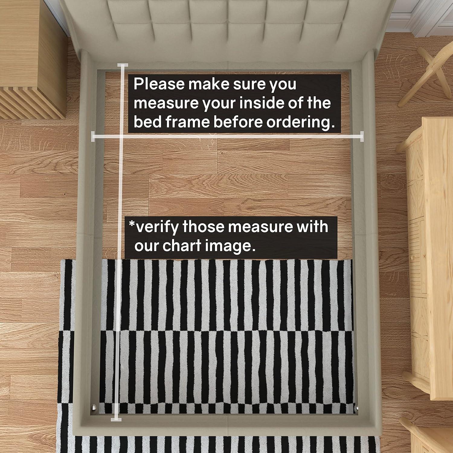 Mayton, 0.68-Inch Vertical Wooden Bunkie Board/Bed Slats, Enhance Mattress Support, Full XL(54"), Beige