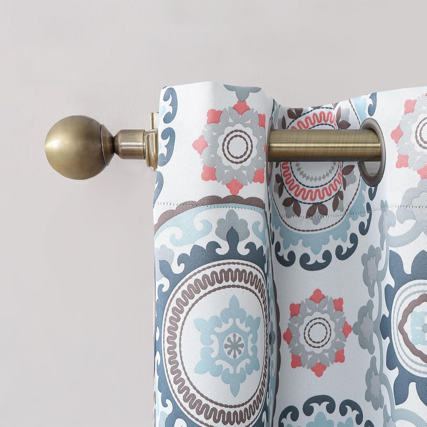 Sun Zero Sun Zero Nepal Global Medallion Print Blackout Grommet Curtain Panel