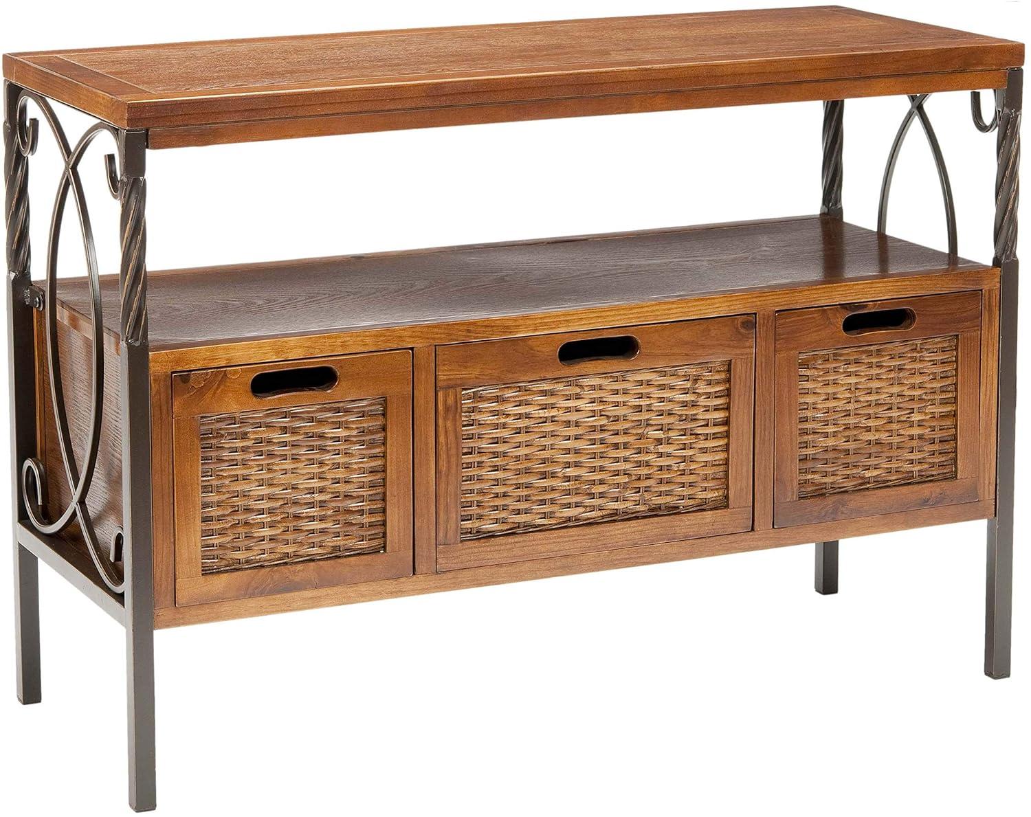 Joshua Media Console - AMH6532A - Brown - Safavieh Couture