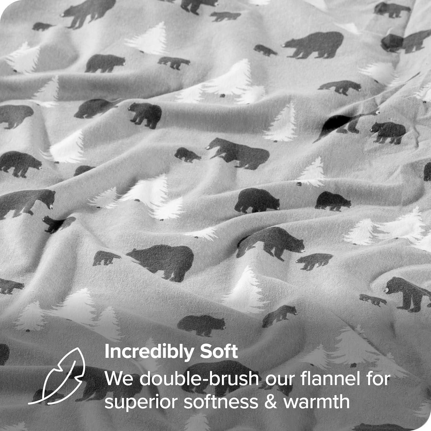 Kodiak Cotton Flannel King Sheet Set by Bare Home
