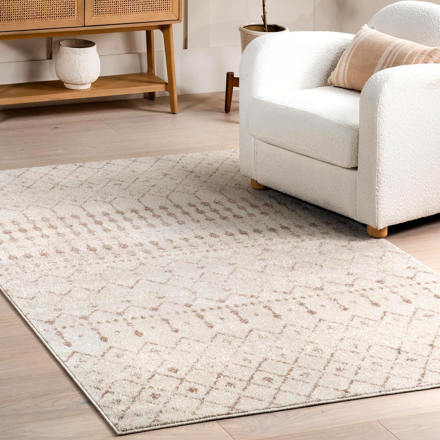 Nuloom Moroccan Blythe Indoor Area Rug, Round 6', Neutral