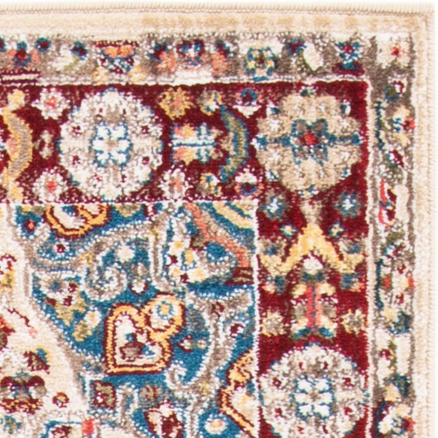 Kashan KSN305 Power Loomed Area Rug - Ivory/Red - 9'x12'6" - Safavieh