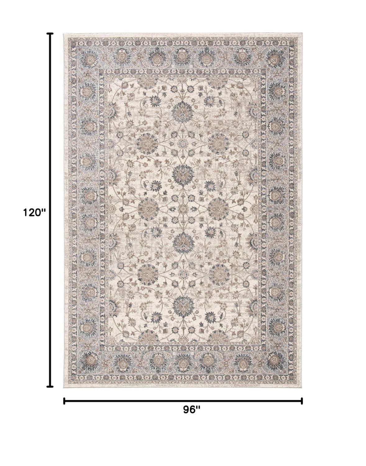 Sofia SOF330 Power Loomed Indoor Area Rug - Ivory/Grey - 8'x10' - Safavieh