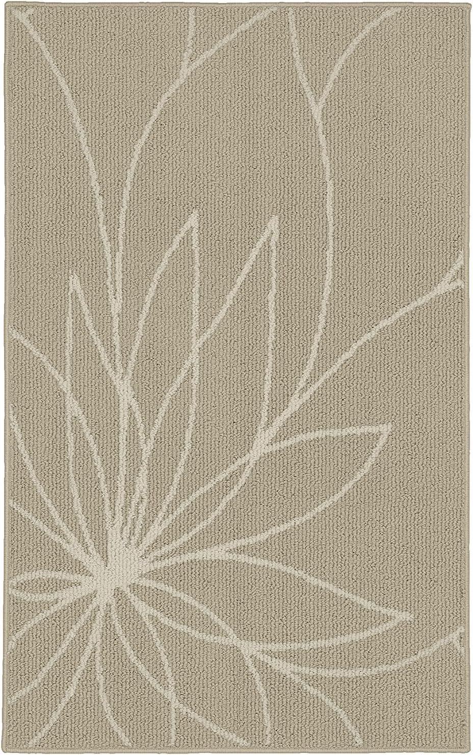 Garland Rug Grand Floral Tan/Ivory Indoor Accent Rug, 30" x 46"
