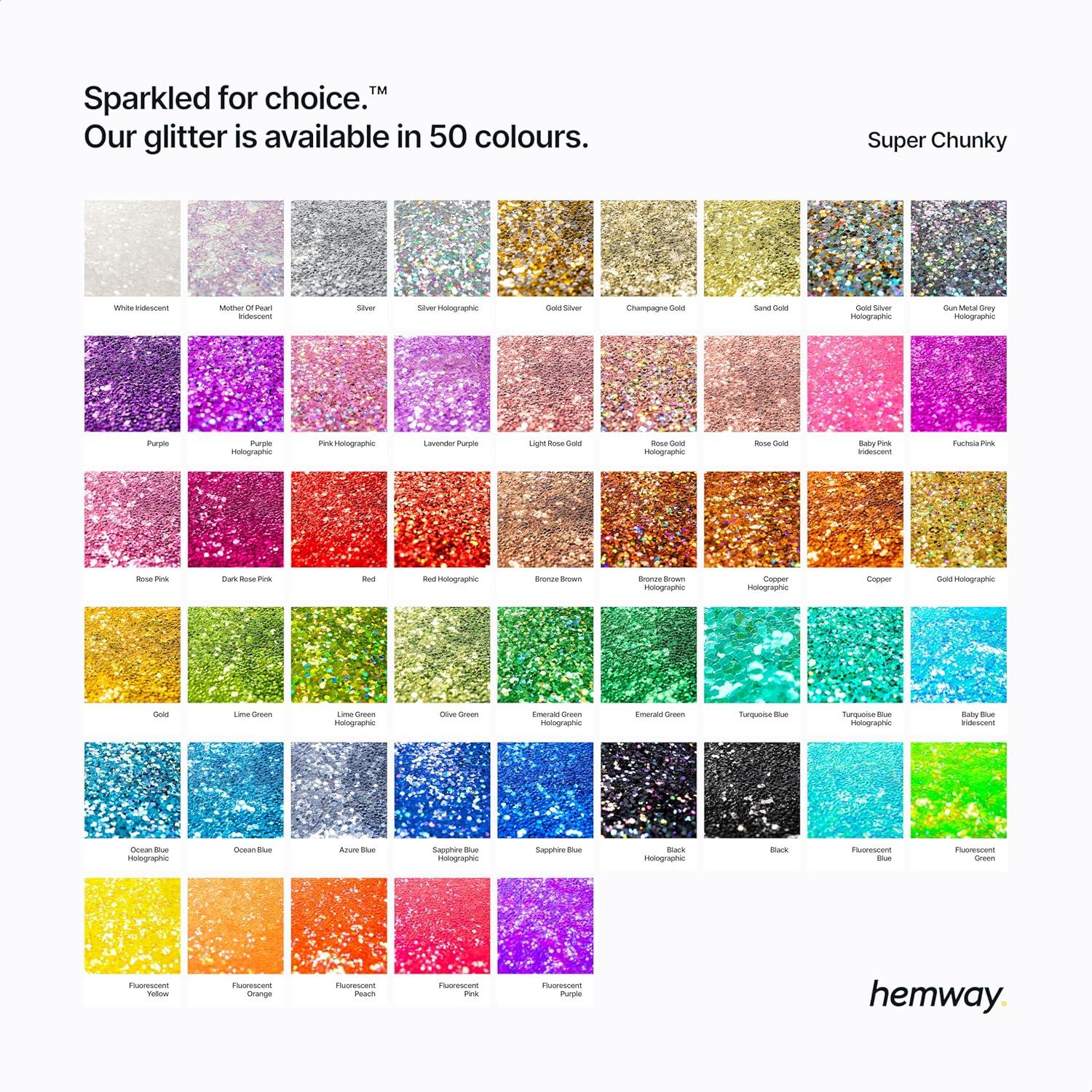 Hemway Glitter Paint Additive Crystals for Acrylic Emulsion Paint, Interior & Exterior Walls, Wood, Varnish, Matt, Gloss, Furniture 100g / 3.5oz - Ultrafine (1/128" 0.008" 0.2mm) - Silver Holographic