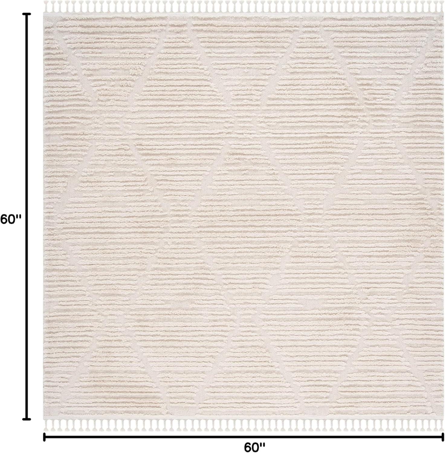 Marrakesh MRK517 Power Loomed Area Rug - Beige - 8'x8' - Safavieh.