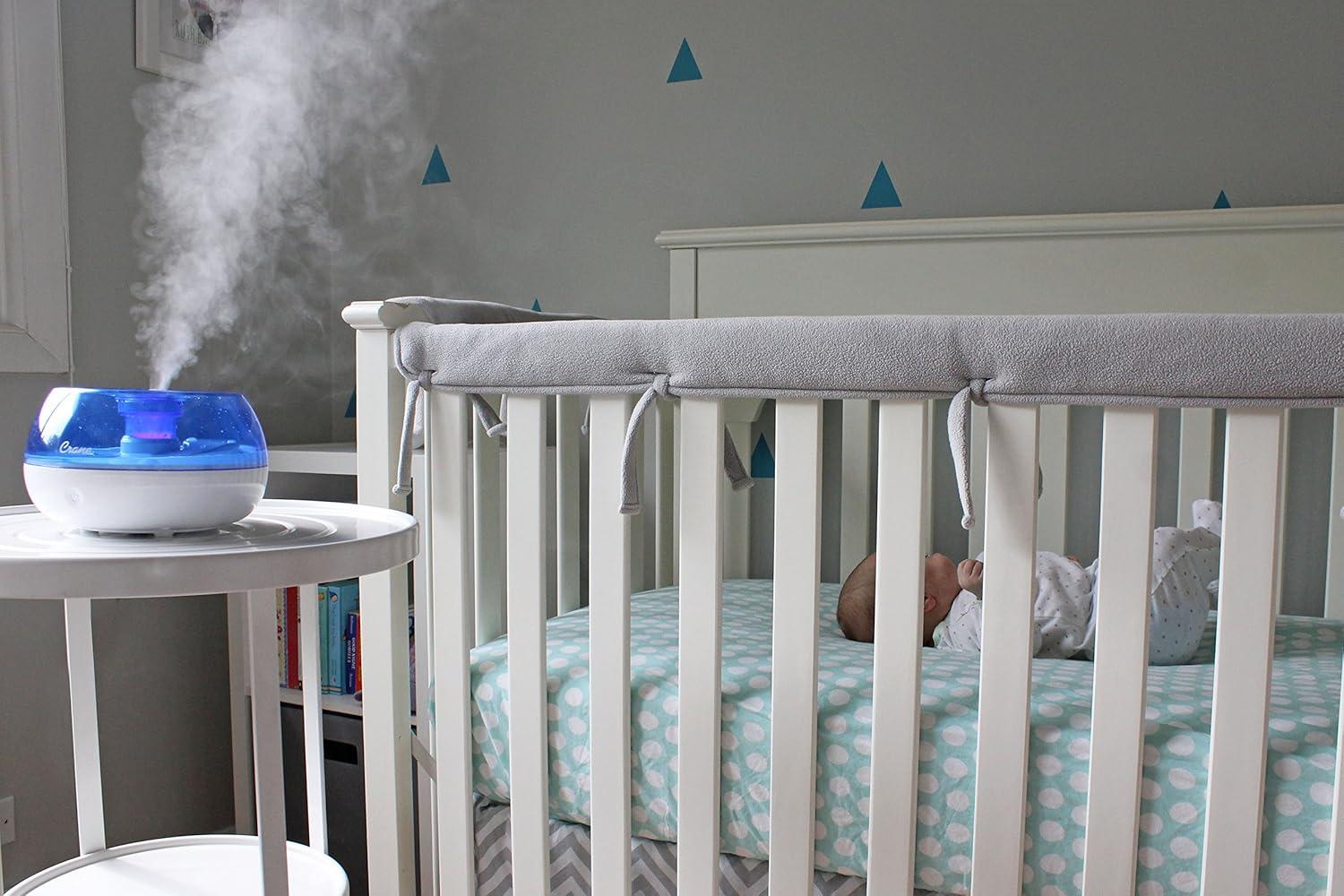 Crane USA 0.2 Gal. Personal Ultrasonic Cool Mist Humidifier for Small Rooms