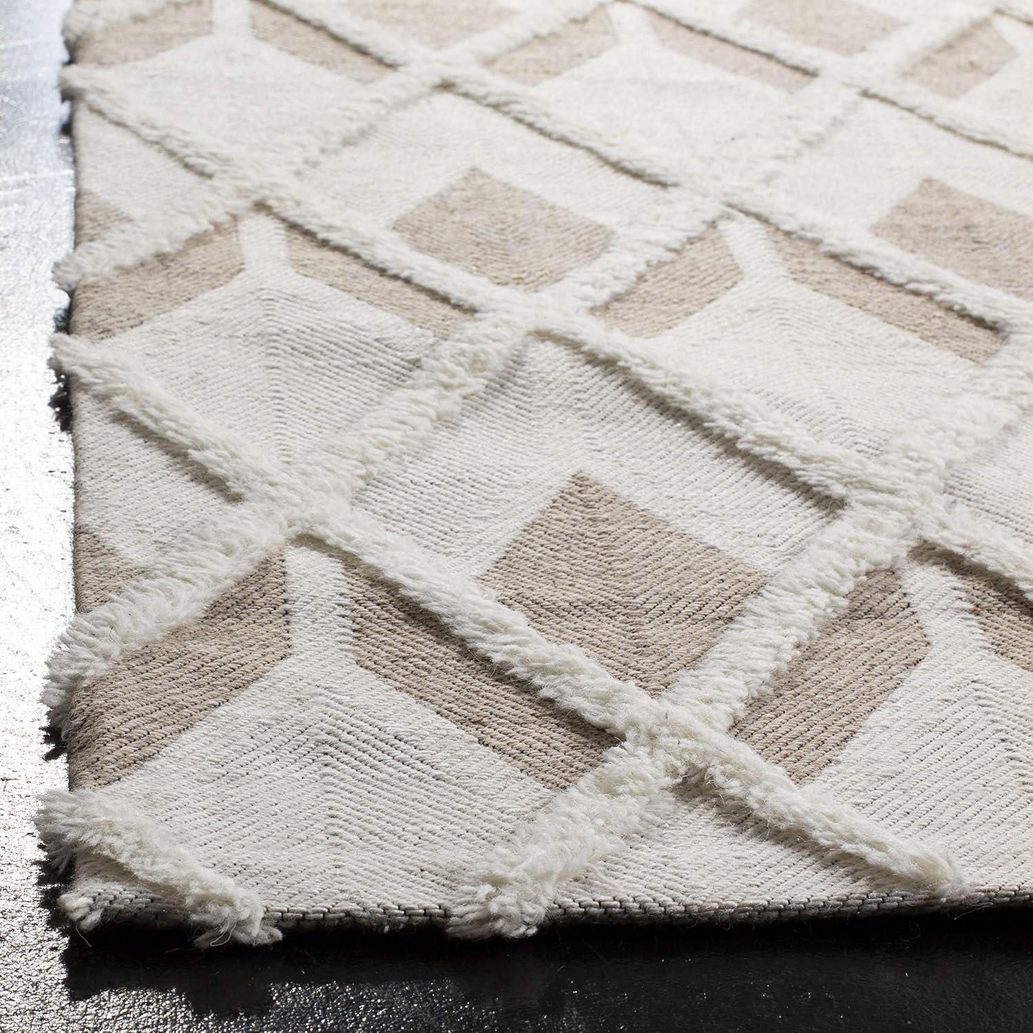 Marbella MRB602 Handmade Indoor Area Rug - Beige/Ivory - 4'x6' - Safavieh