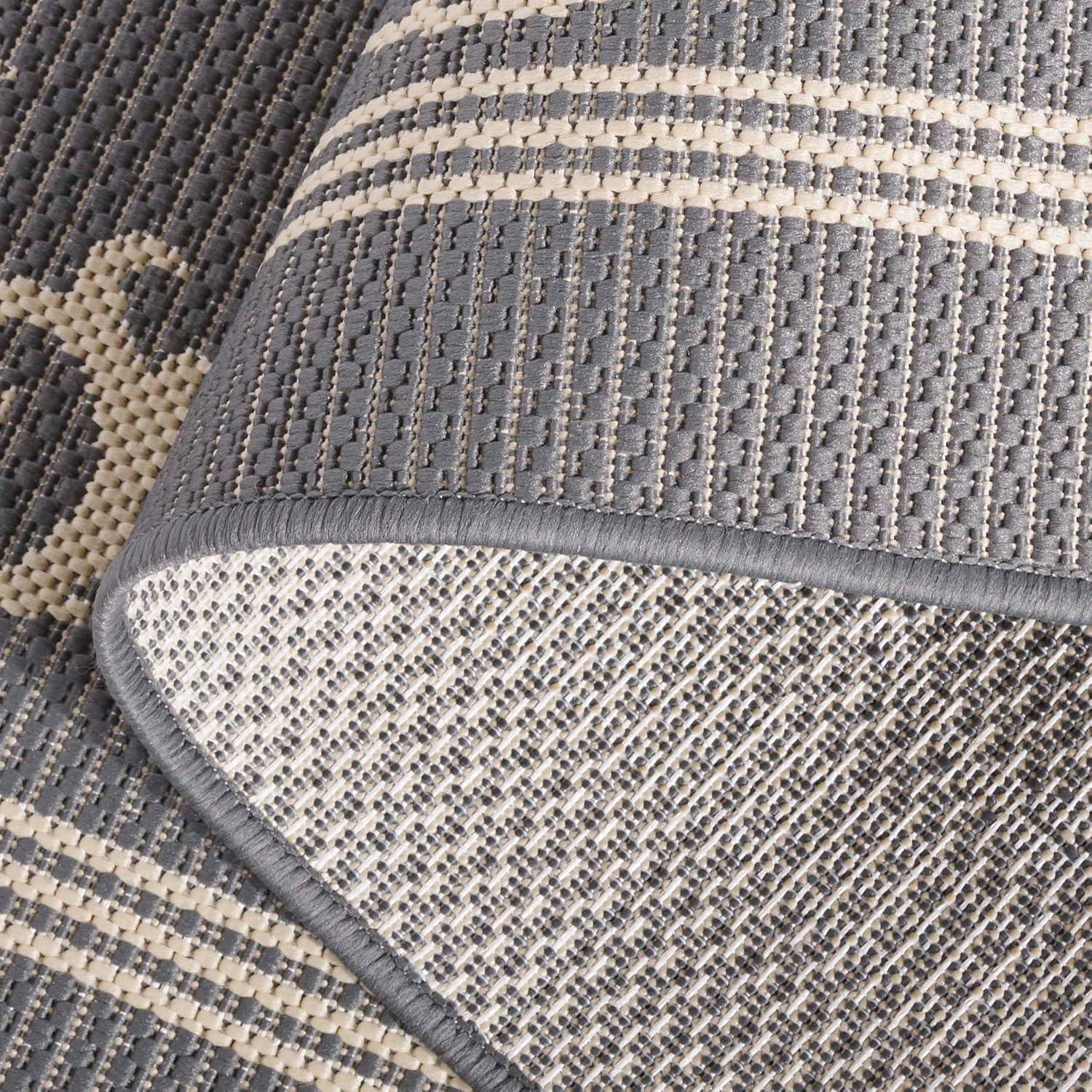 Courtyard CY2098 Power Loomed Indoor and Outdoor Accent Rug - Grey/Natural - 2'x3'7" - Safavieh