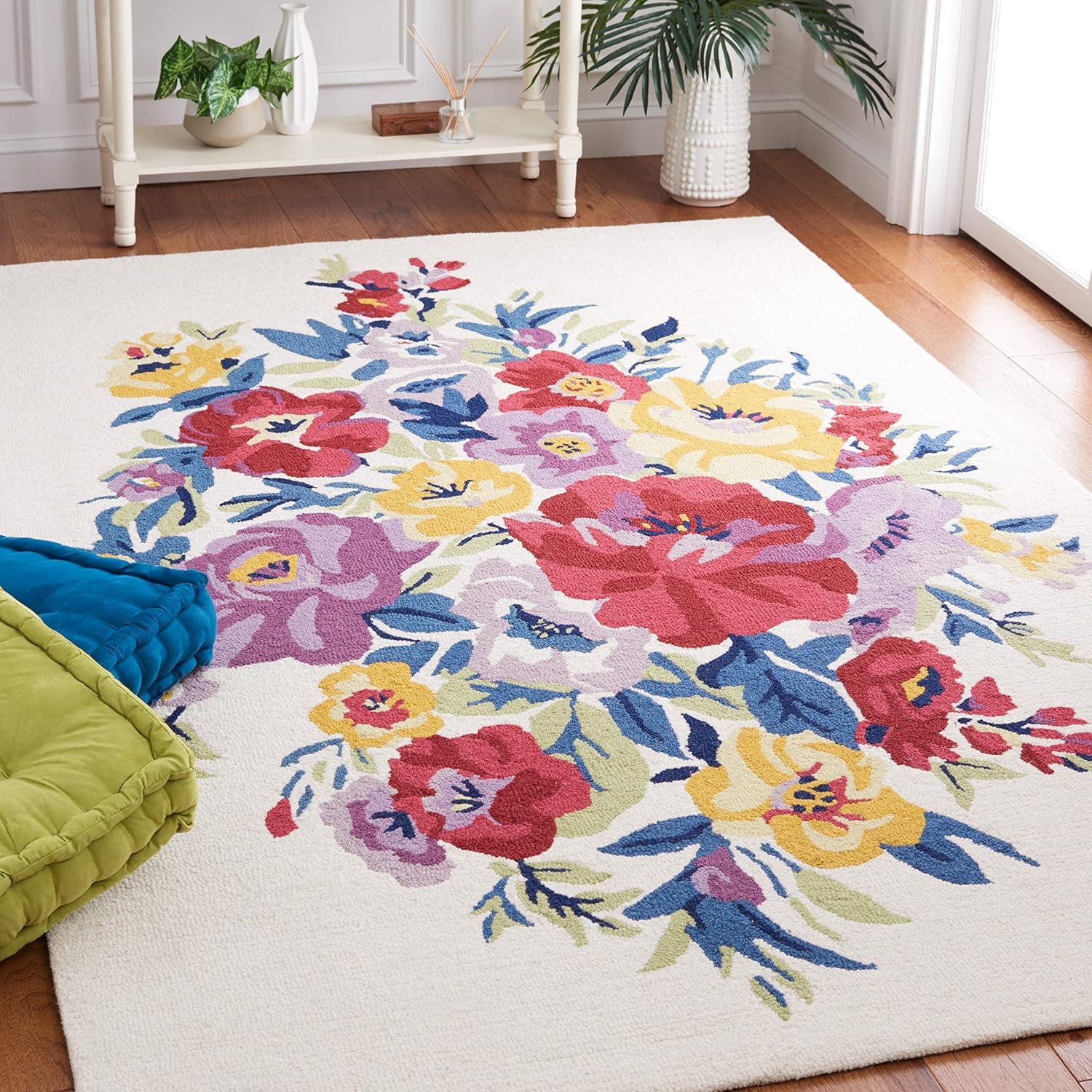 Chelsea HK219 Hand Tufted Area Rug - Ivory/Rose - 5'x8' - Safavieh.