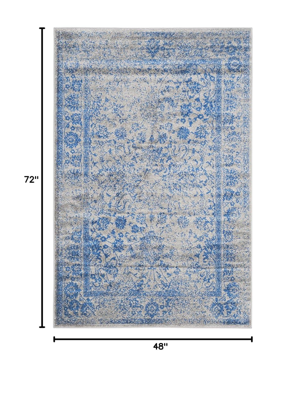 Adirondack ADR109 Machine Made Indoor Area Rug - Grey/Blue - 4'x6' - Safavieh