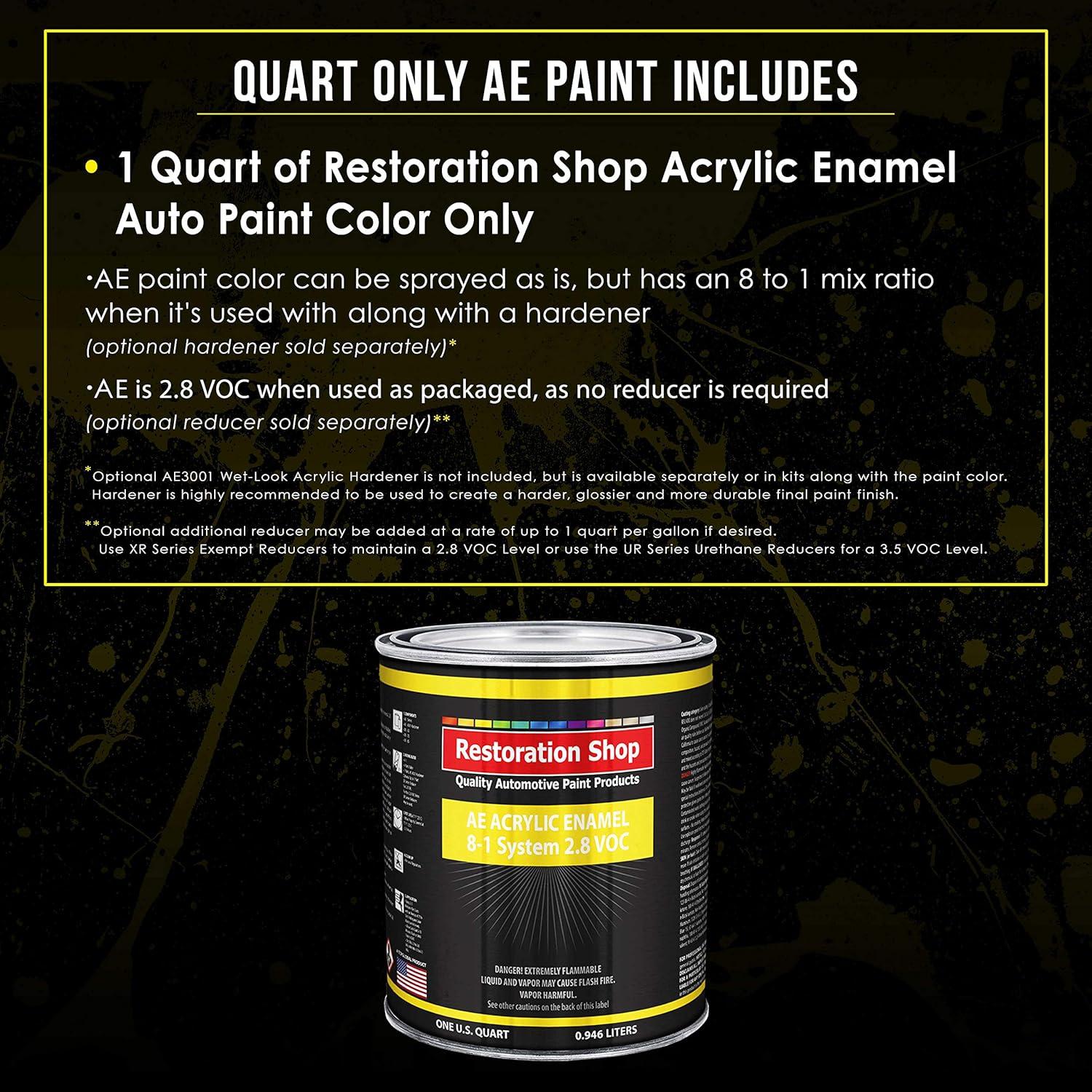 Restoration Shop - Gunmetal Grey Metallic Acrylic Enamel Auto Paint - Quart Paint Color Only - Single Stage High Gloss