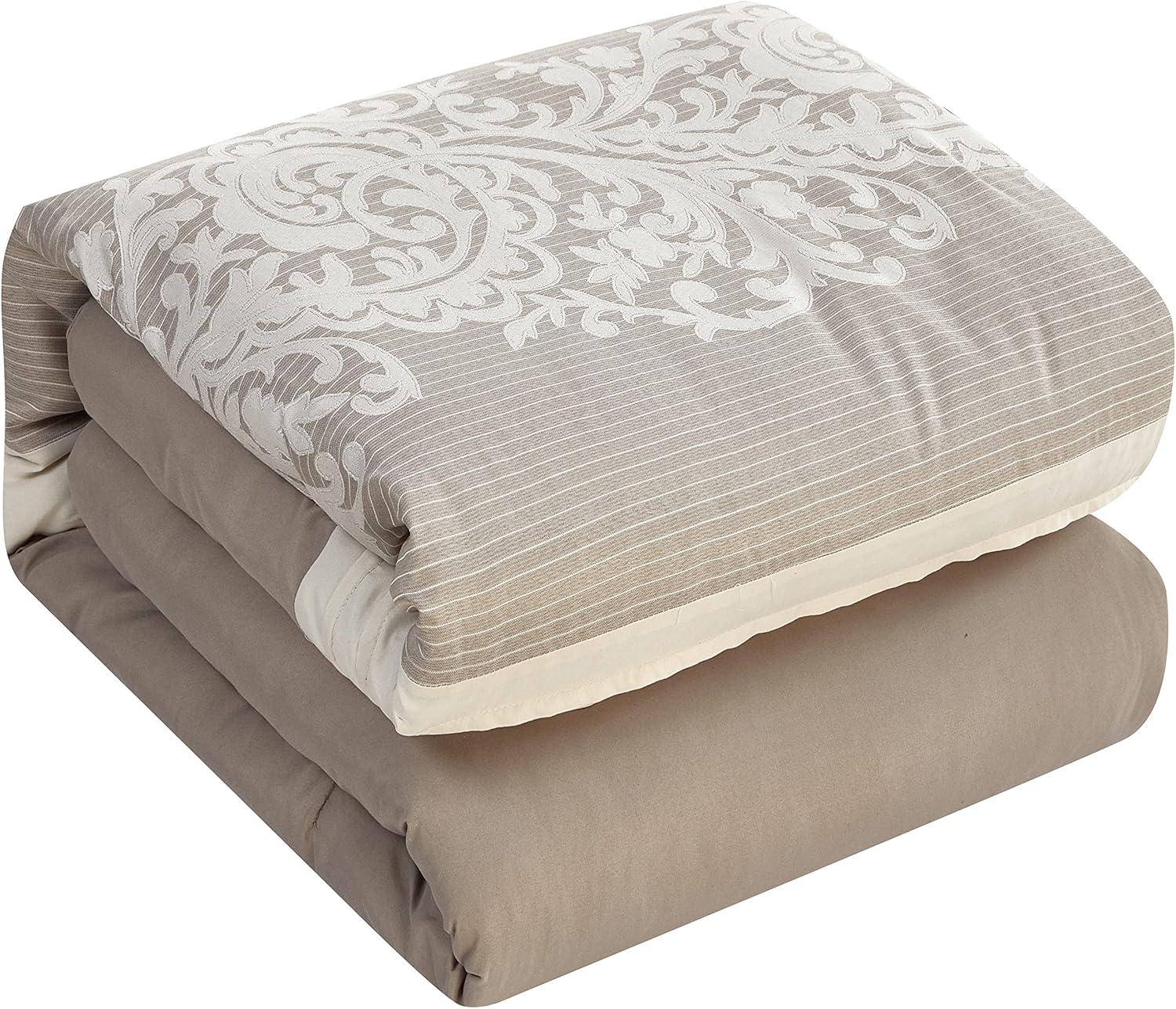 Nanshing 7pc California King Margret Comforter Set Gray