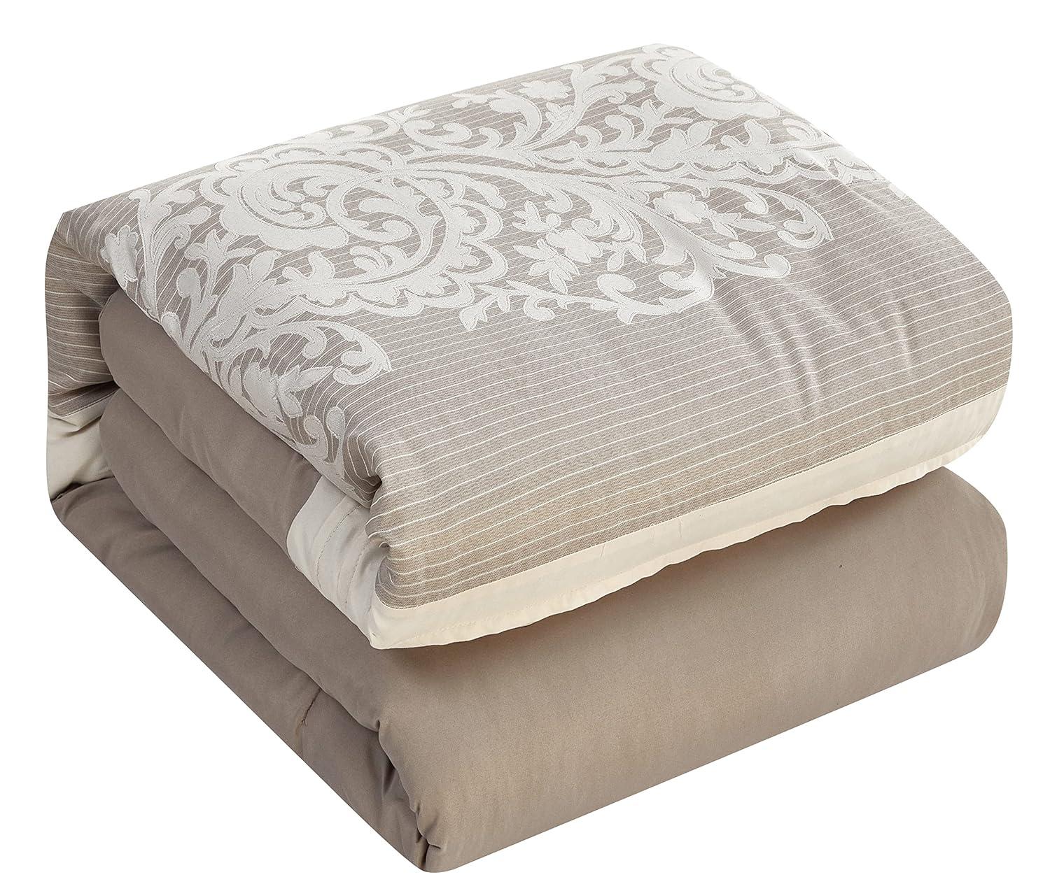 Nanshing 7pc California King Margret Comforter Set Gray