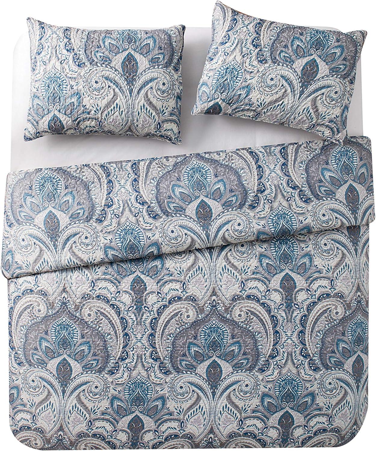 Pinsonic Lawrence 3-Piece Damask Quilt Set