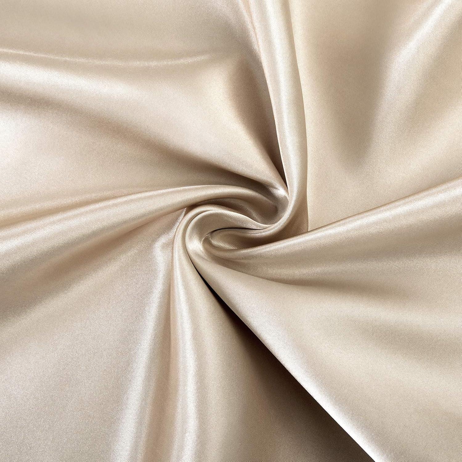 Beige Full Size Ultra Silky Soft Satin Sheet Set