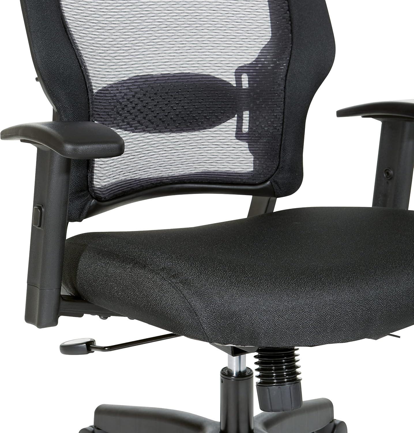 Space Seating 24/7 Intense Use Office Chair Breathable Air Grid in Black Fabric