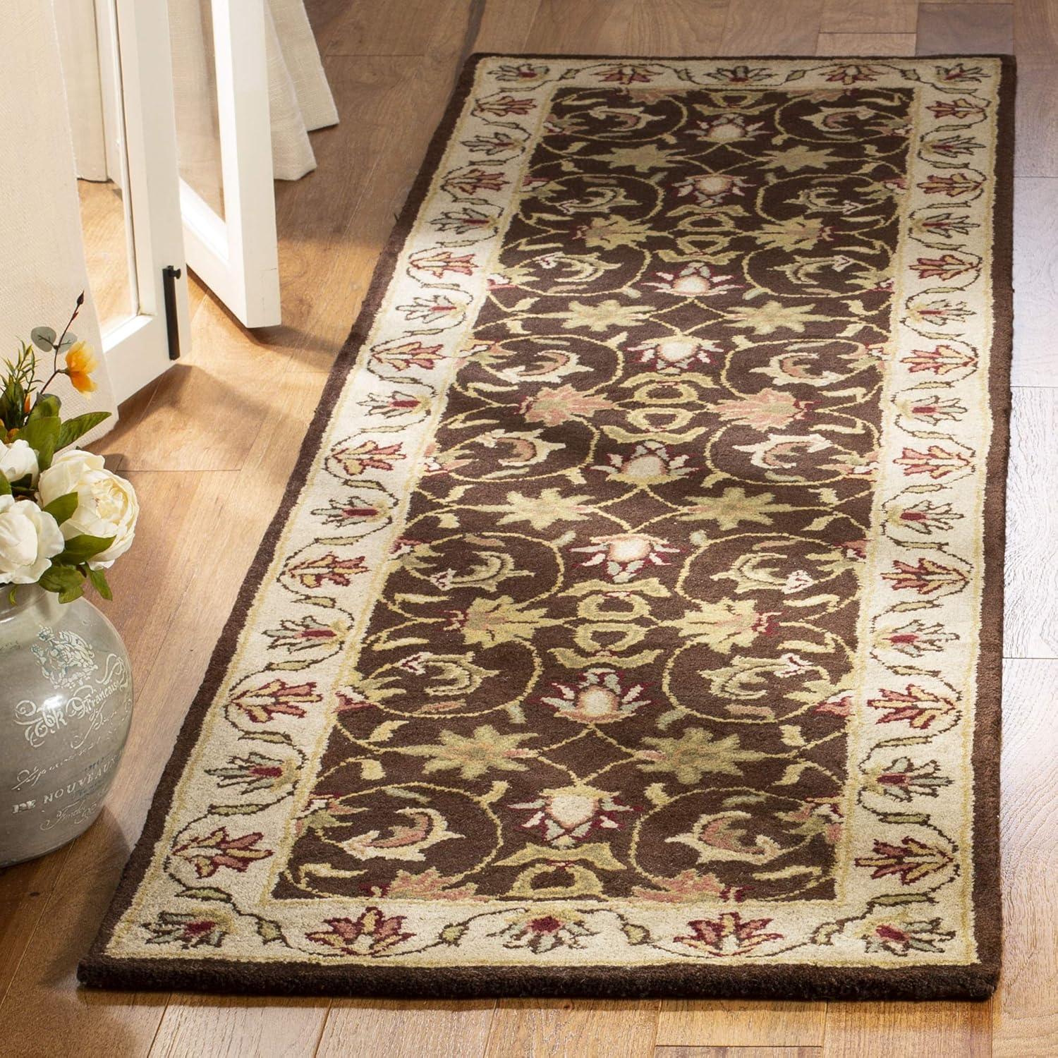 SAFAVIEH Heritage Orinda Traditional Wool Runner Rug, Brown/Beige, 2'3" x 14'