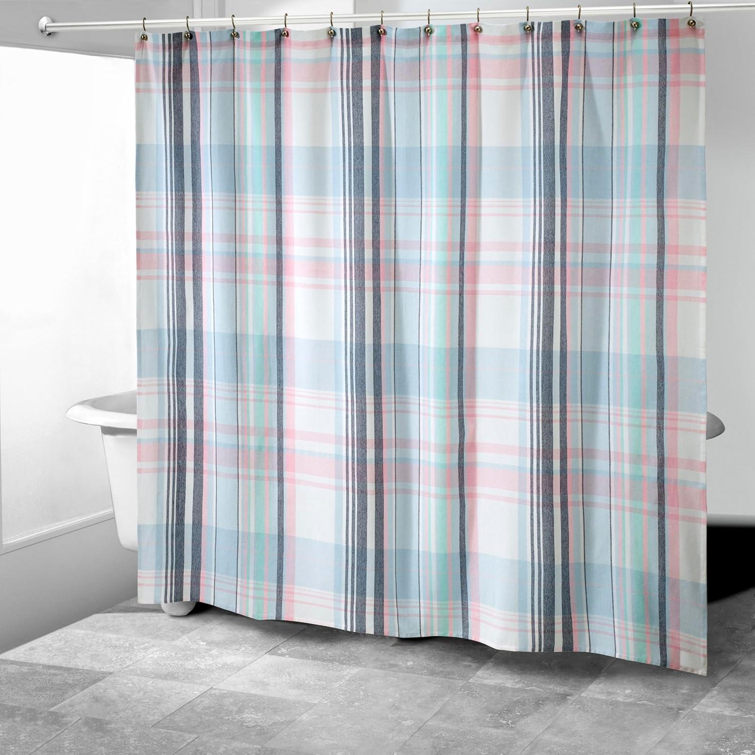 Izod Heritage Plaid Checkered Shower Curtain