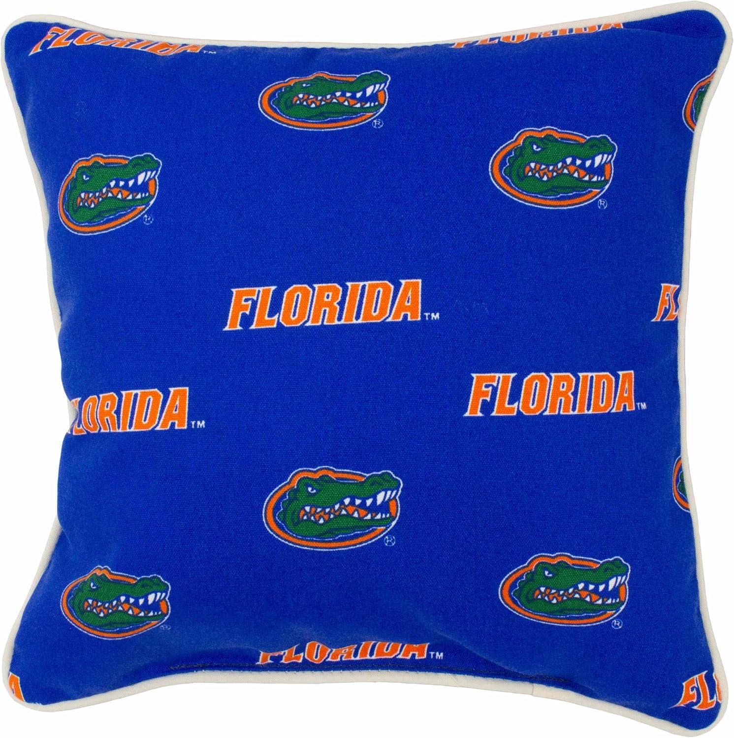 Florida Gators Blue Polyester Indoor/Outdoor Decorative Pillow