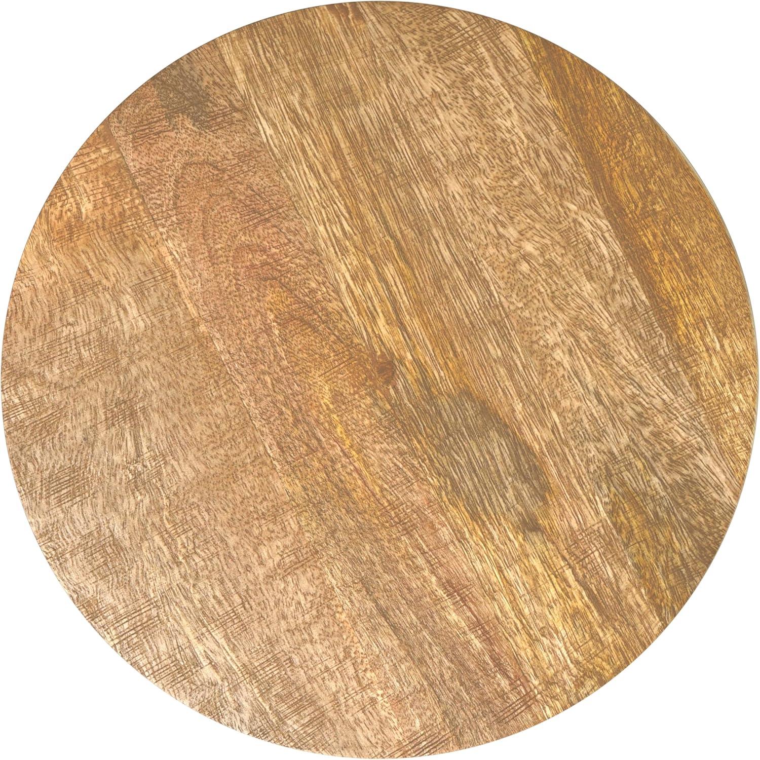 Simpli Home Boyd Solid Mango Wood Contemporary Accent Table with Textured Finish, Fully Assembled