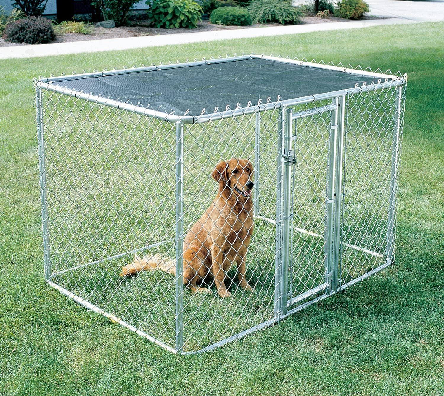 MidWest Homes For Pets K9 Steel Chain Link Portable Yard Kennel, 6ft x 4ft x4ft