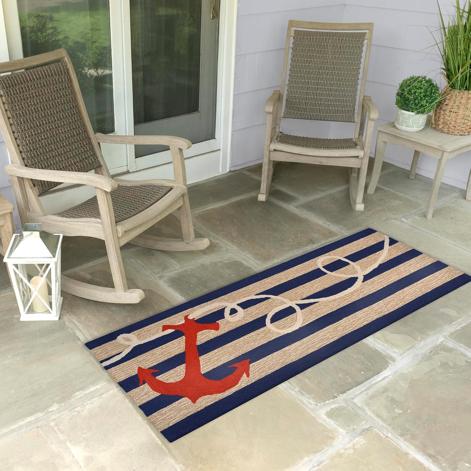 Anchor Hand Tufted Indoor Outdoor Rug