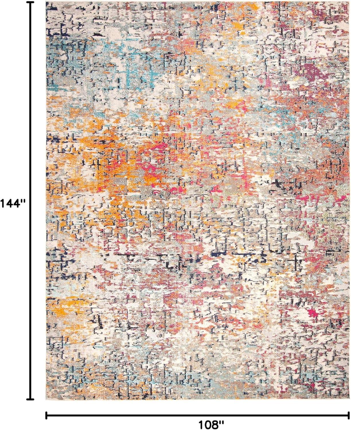 Madison MAD460 Power Loomed Indoor Area Rug - Grey/Pink - 9'x12' - Safavieh
