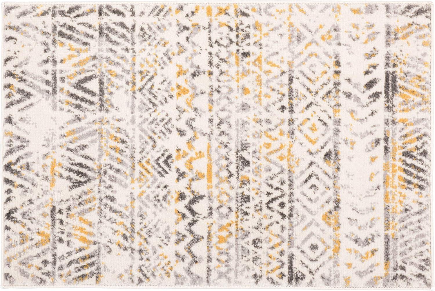 World Rug Gallery Geometric Distressed Bohemian Area Rug