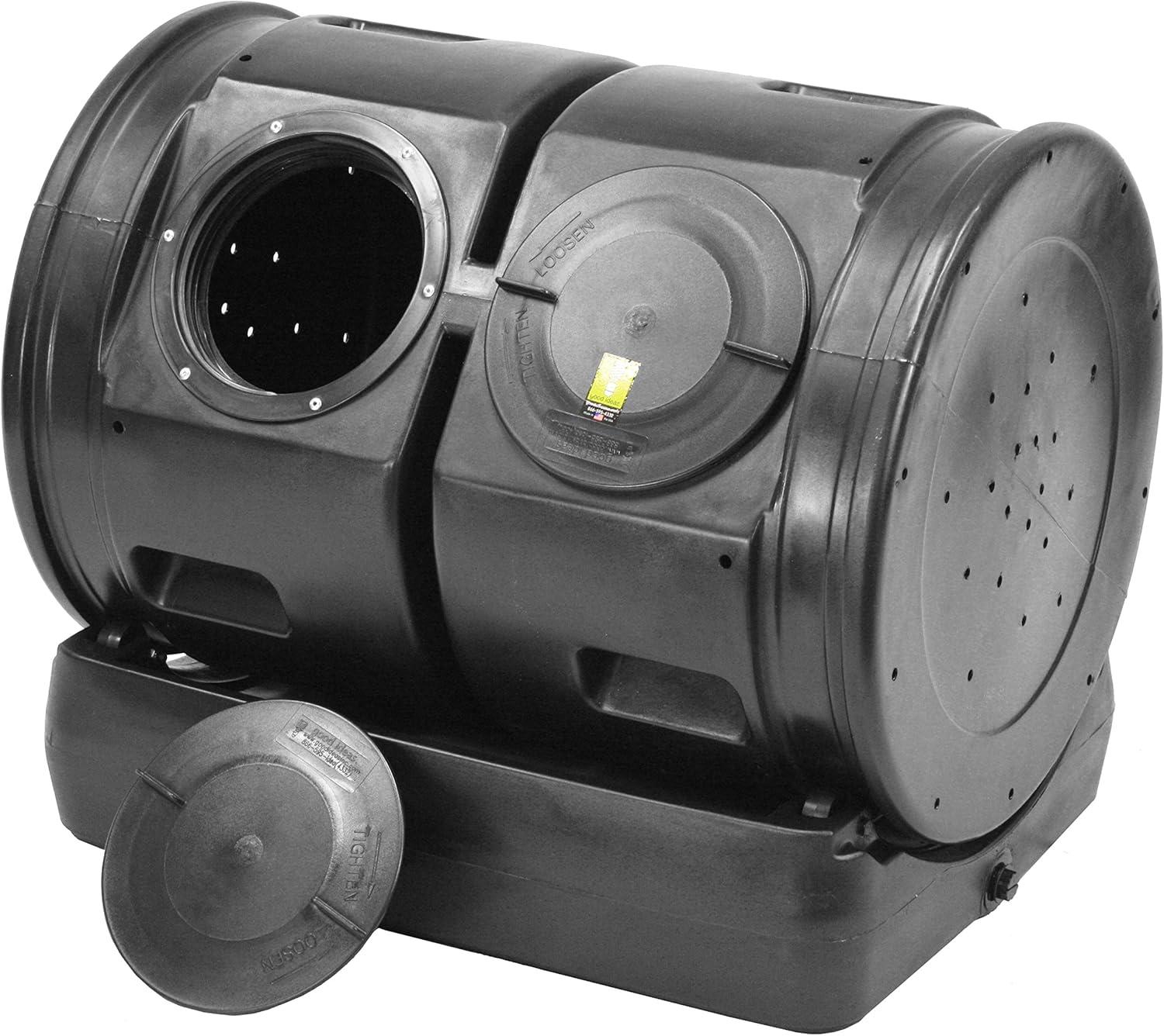 Good Ideas Compost Wizard 50 Gallons Plastic Outdoor Tumbler Composter with Latching Lid