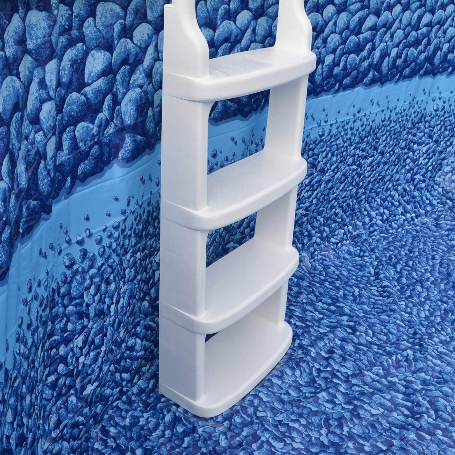 Main Access 200200 Easy Incline Above Ground In Pool Swimming Ladder, White