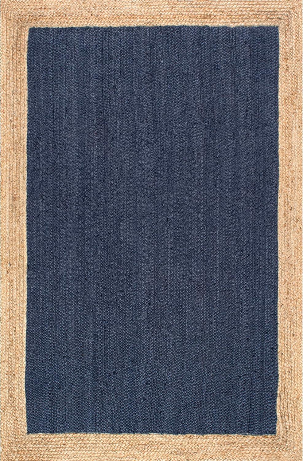 nuLOOM Eleonora Casual Jute Navy 8' x 10' Farmhouse Area Rug