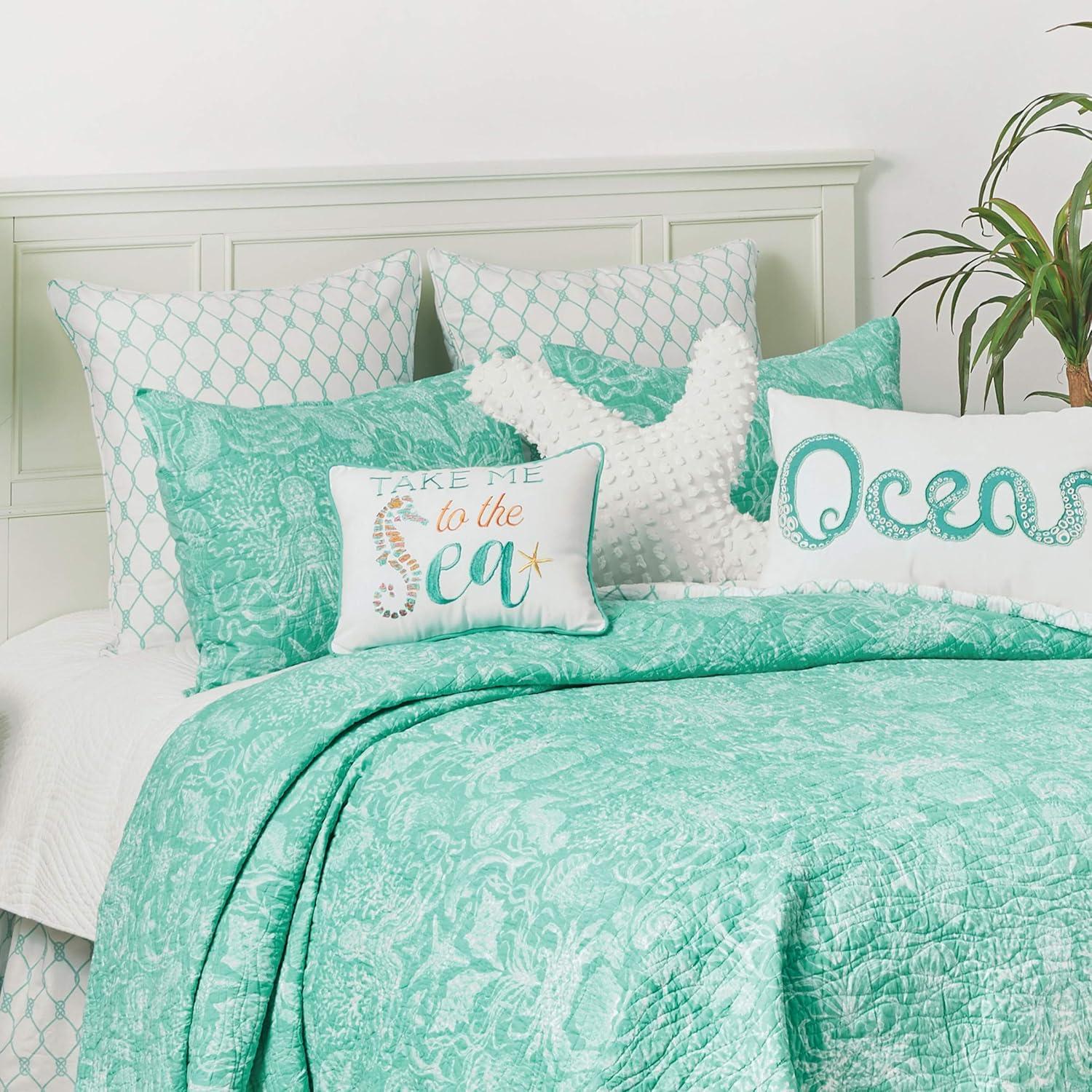 C&F Home Octi Ocean Beaded Throw Pillow