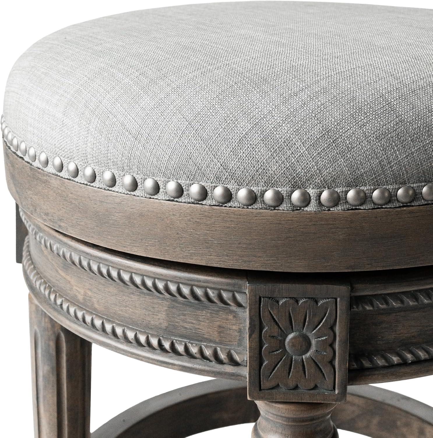 Maven Lane Maven Lane Pullman Backless Stool with Fabric Upholstery