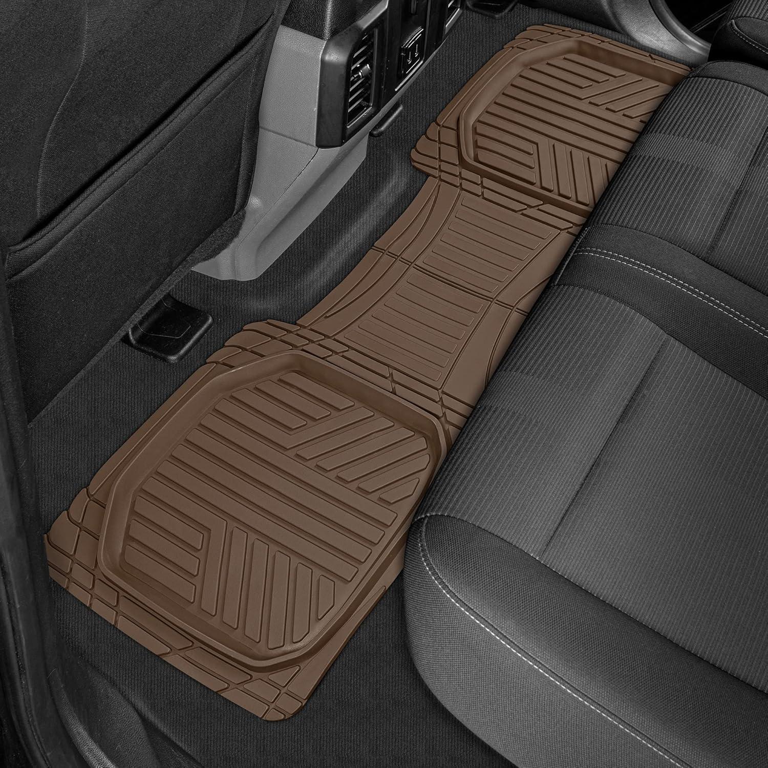 Motor Trend Deep Dish Rubber Floor Mats for Car SUV TRUCK Van, All-Climate All Weather Performance Plus Heavy Duty Liners Odorless