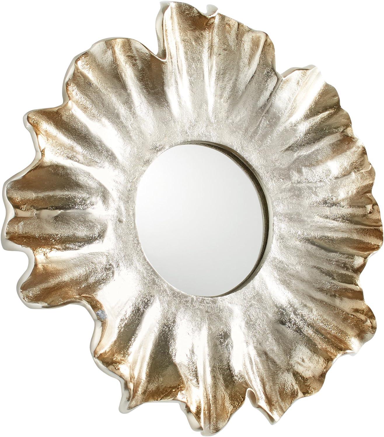 Contemporary Akoya 16" Nickel Finish Artistic Mirror