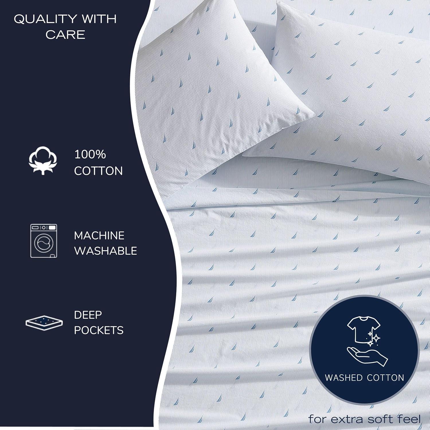 Nautica Printed Cotton Percale Sheet Sets