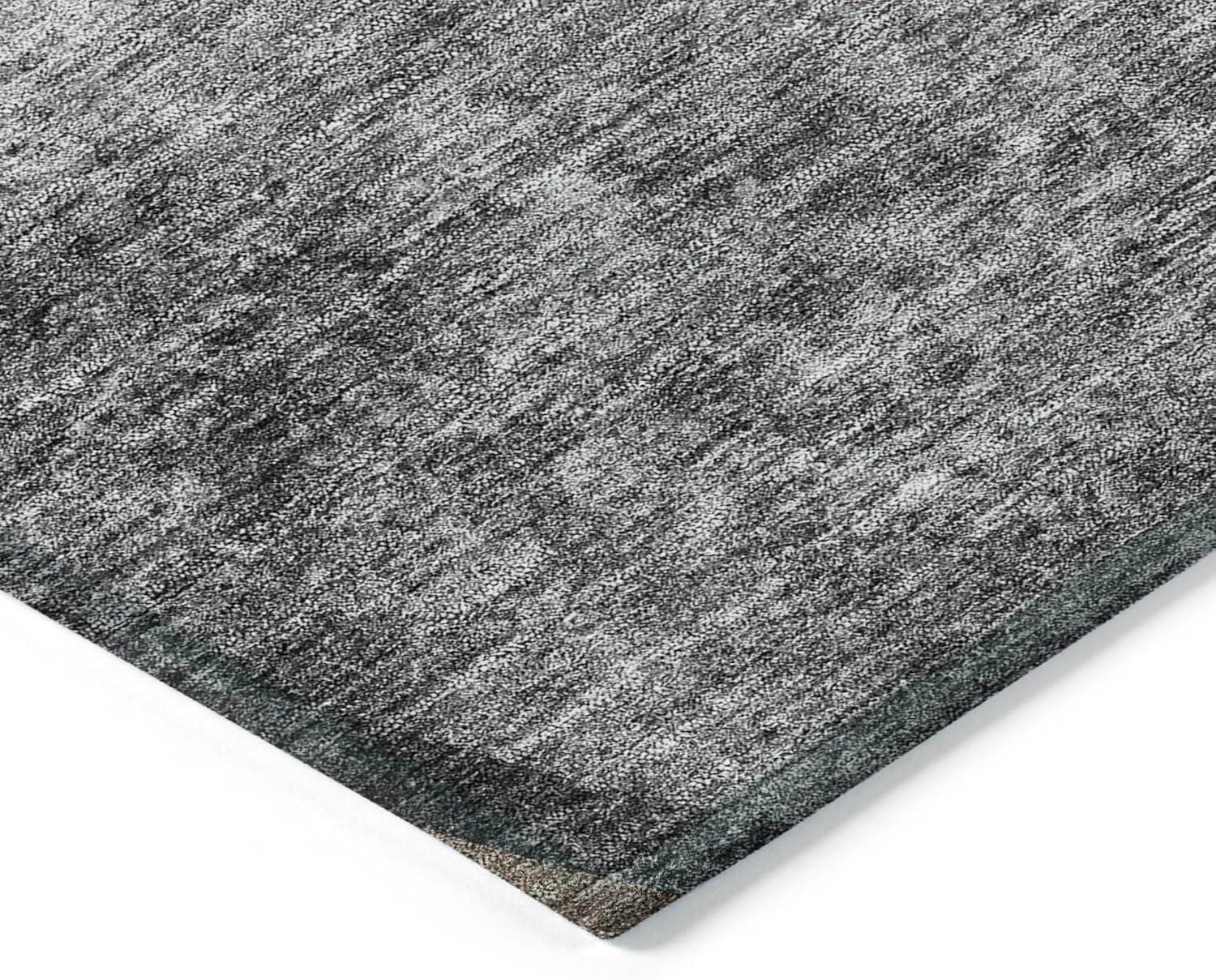 Addison Rugs Machine Washable Indoor/ Outdoor Chantille Abstract Rug Grey - 2'3" x 7'6"