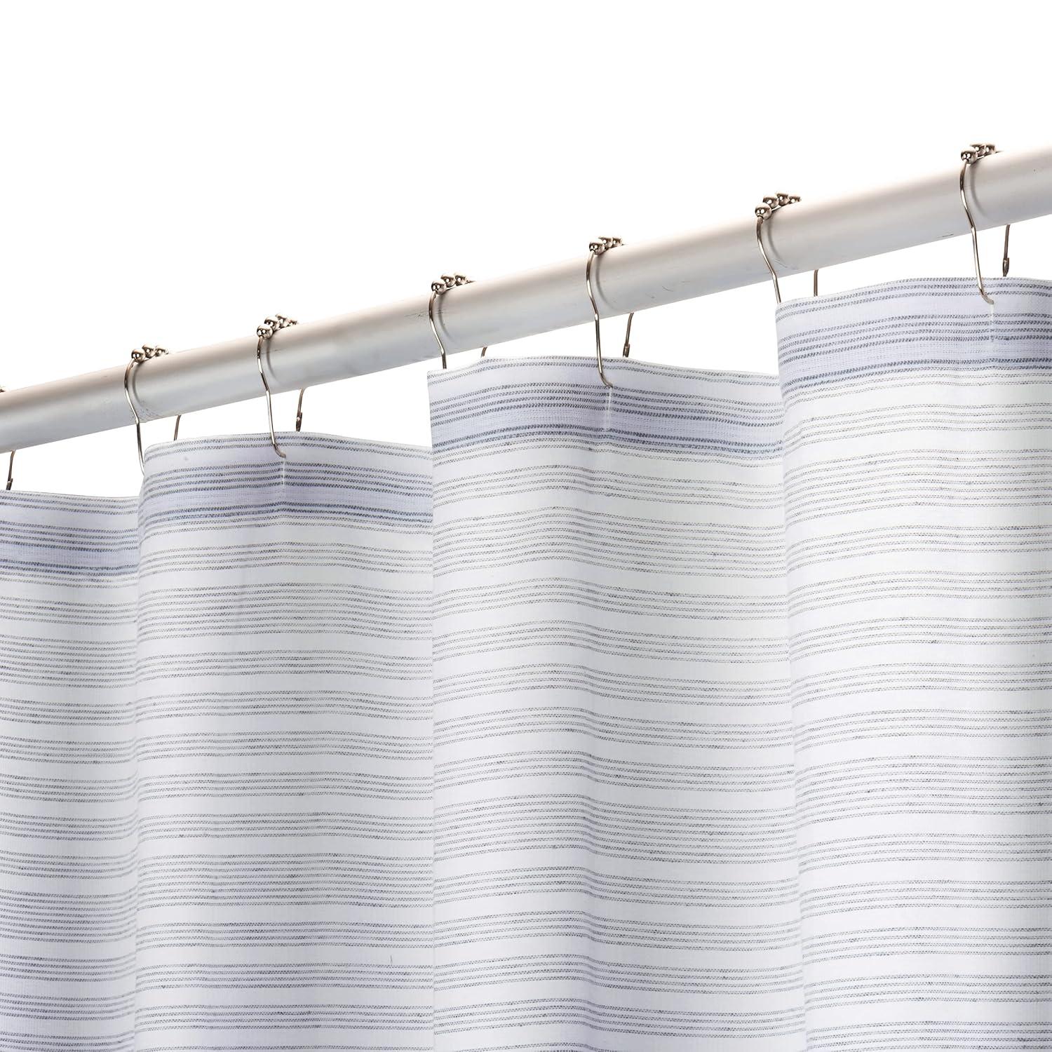 French Connection French Connection Striped 13 Piece Shower Curtain Set + Hooks