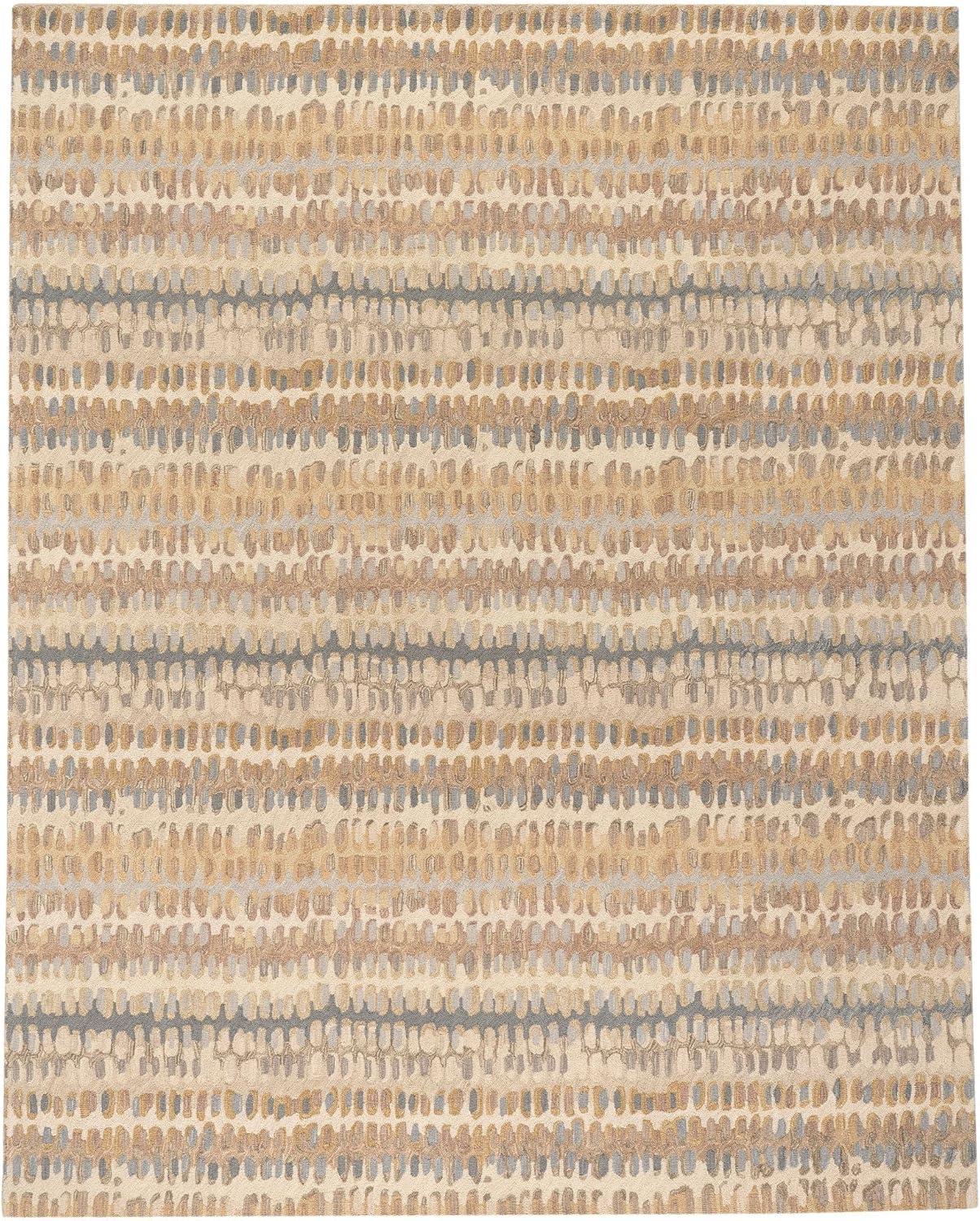 Paint Chip Natural Hand Micro Hooked Wool Rug