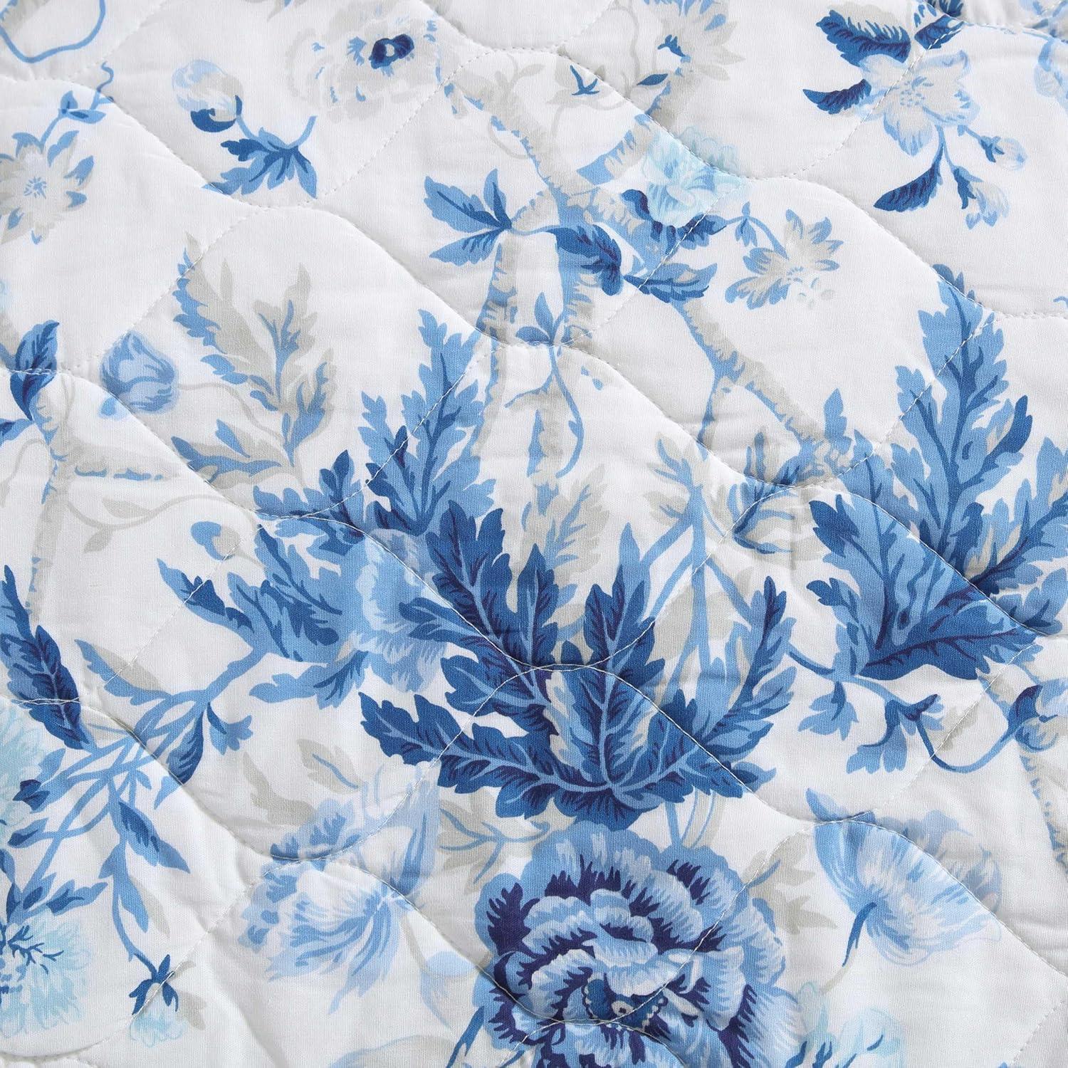 Laura Ashley Laura Ashley Breezy Floral Cotton Reversible Quilt Set