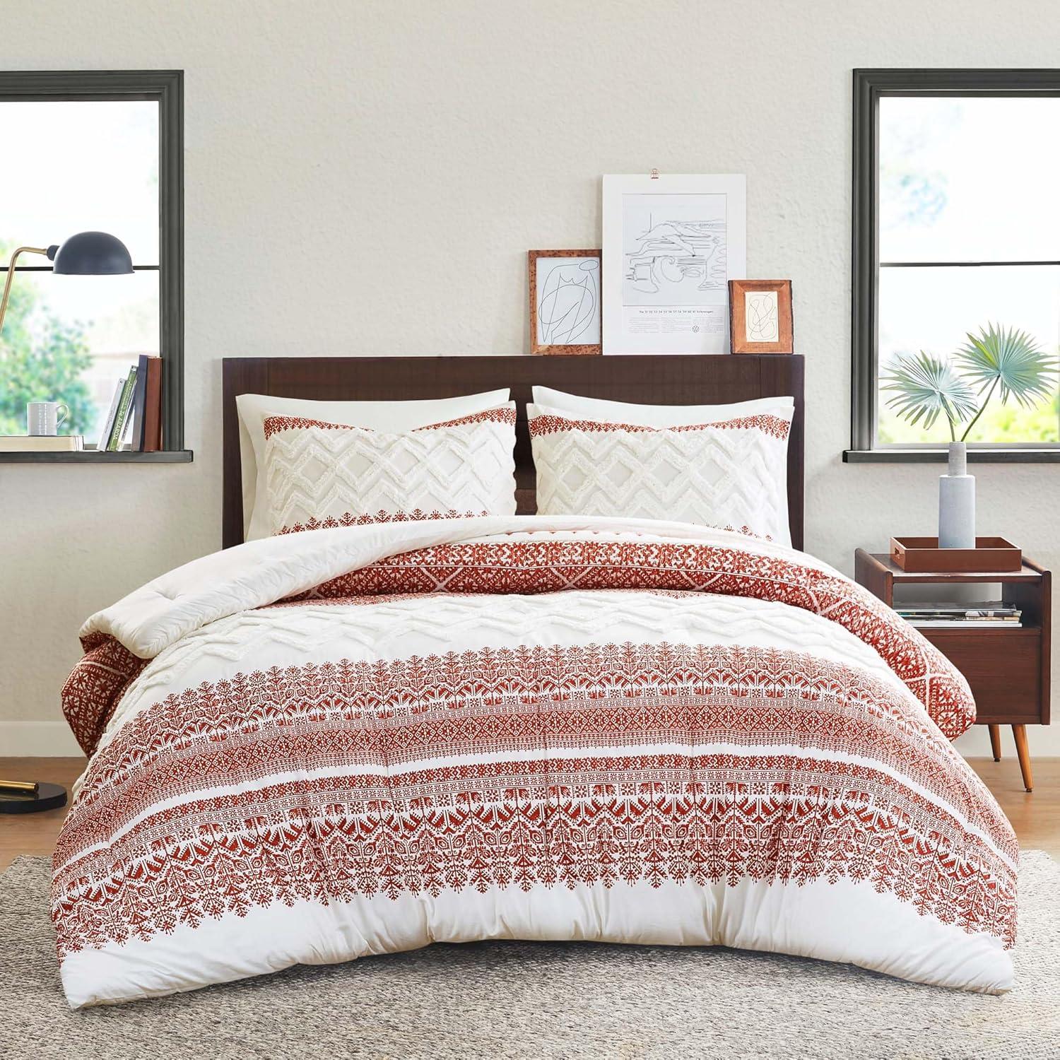 Mila 3 Piece Cotton Comforter Set with Chenille Tufting