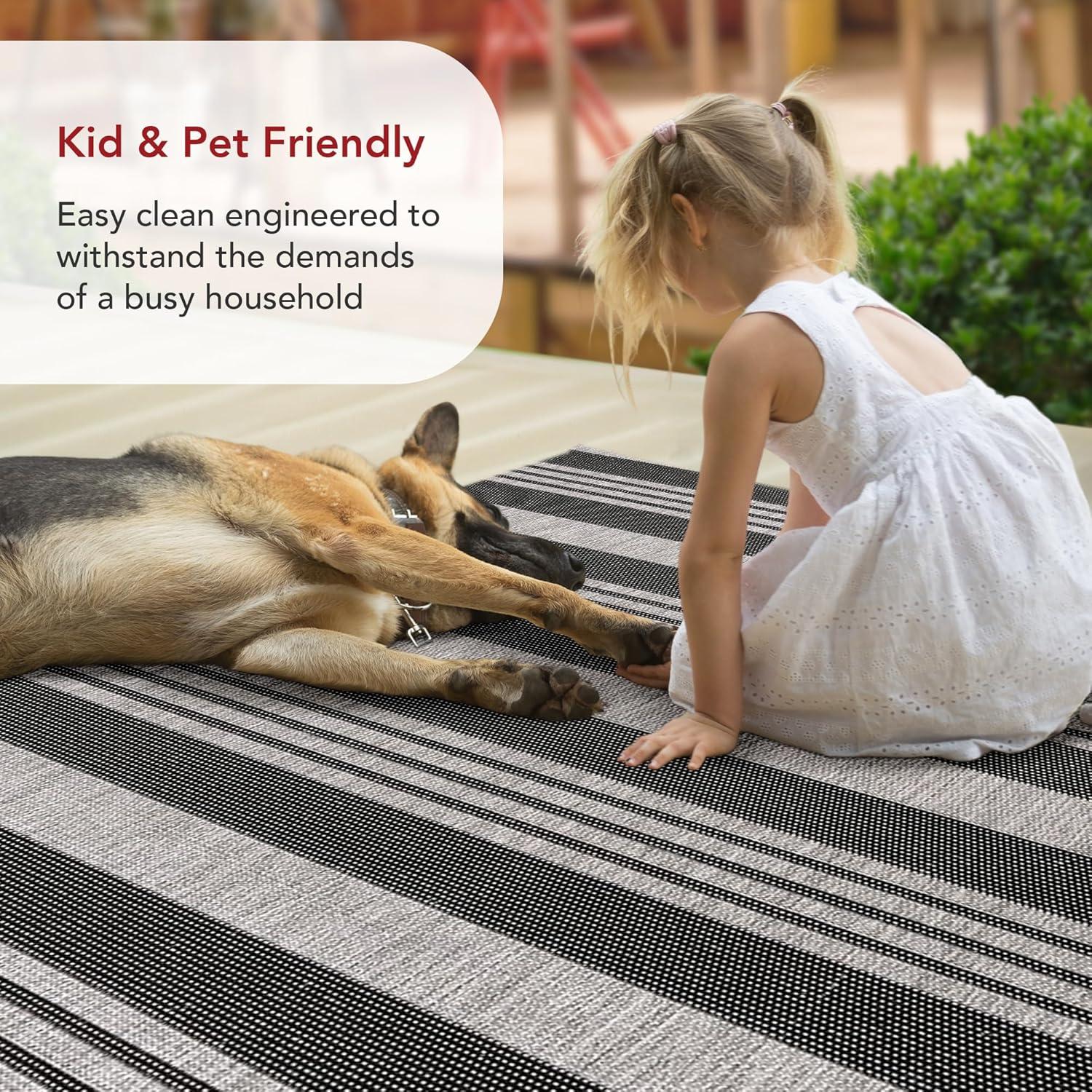 nuLOOM 3' x 5' Outdoor Performance Area Rug, OEKO-TEX Certified, Weather Resistant, High Traffic, Patio, Balcony, Outside, Robin Grey